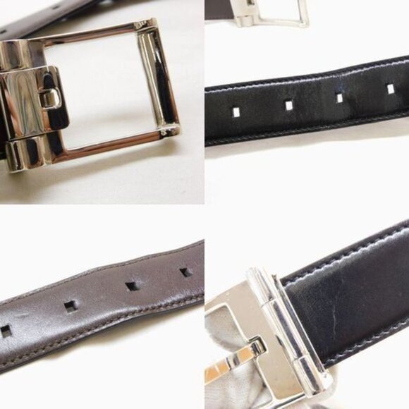 Bvlgari Reversible Belt Leather Silver 5 main image 4
